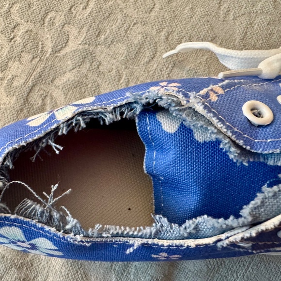 Blue Floral Sneakers - Picture 4 of 5